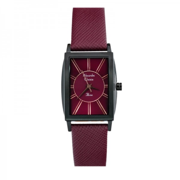 Alexandre Christie AC 2986 Rosegold Maroon Leather LHLIPDR